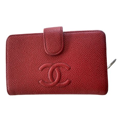 Piccola pelletteria Chanel in Pelle Rosso .